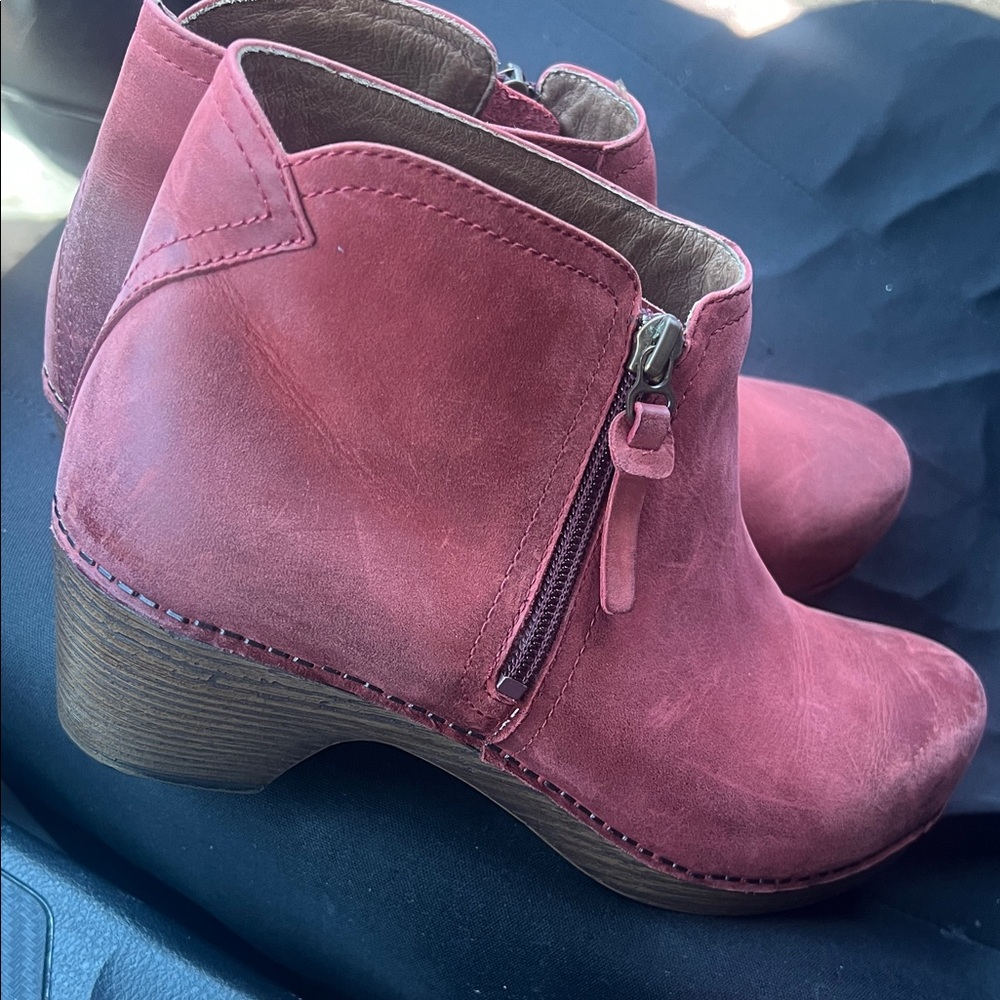 Dansko Red Ankle Booties - Picture 10 of 13